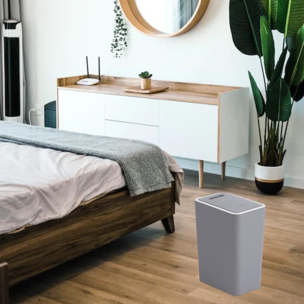 12L White Trash Can with Lid, Durable Corrosion-Resistant Odor-Proof Leak-Proof for Kitchen Bathroom Living V1188-MS-325-1108