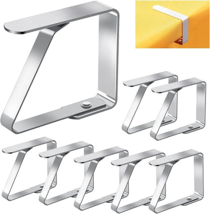 8 Picnic Table Cloth Clips, Elegant Solution for Table Setting, 8-pack V1188-MS-325-1112