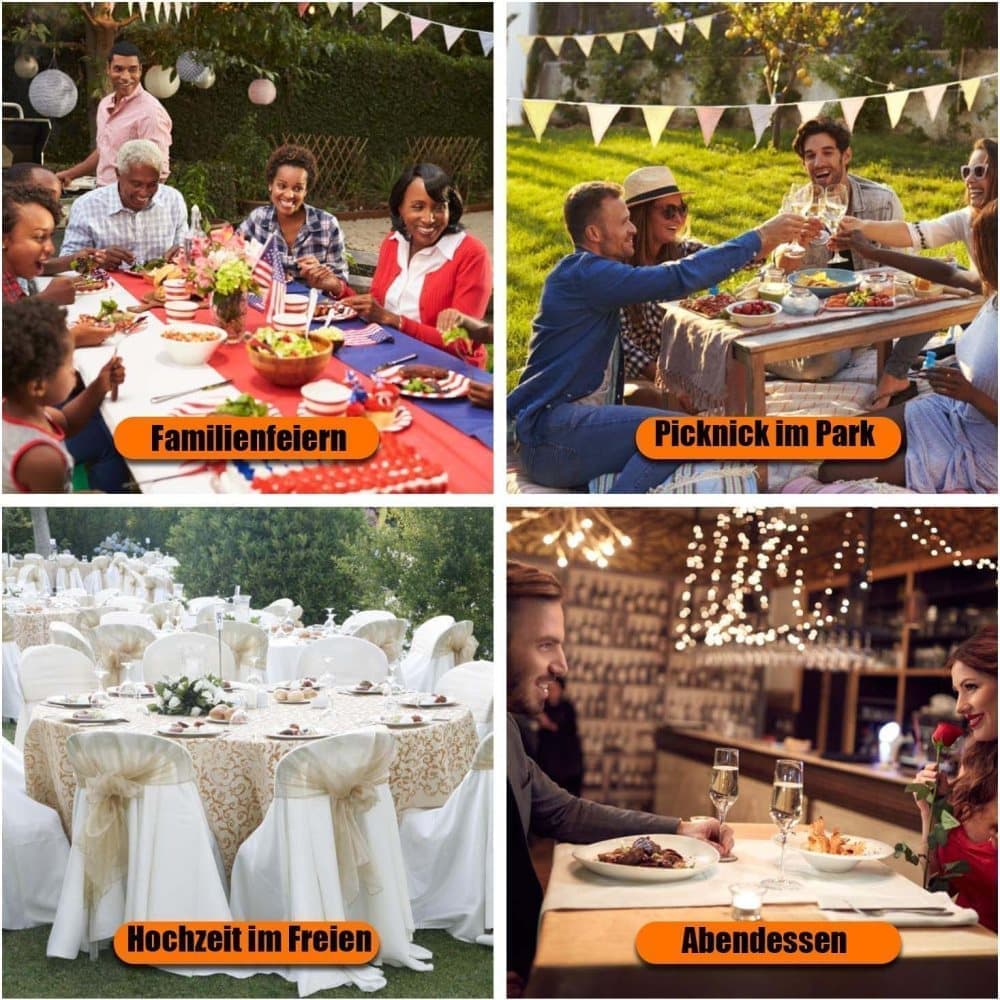 8 Picnic Table Cloth Clips, Elegant Solution for Table Setting, 8-pack V1188-MS-325-1112