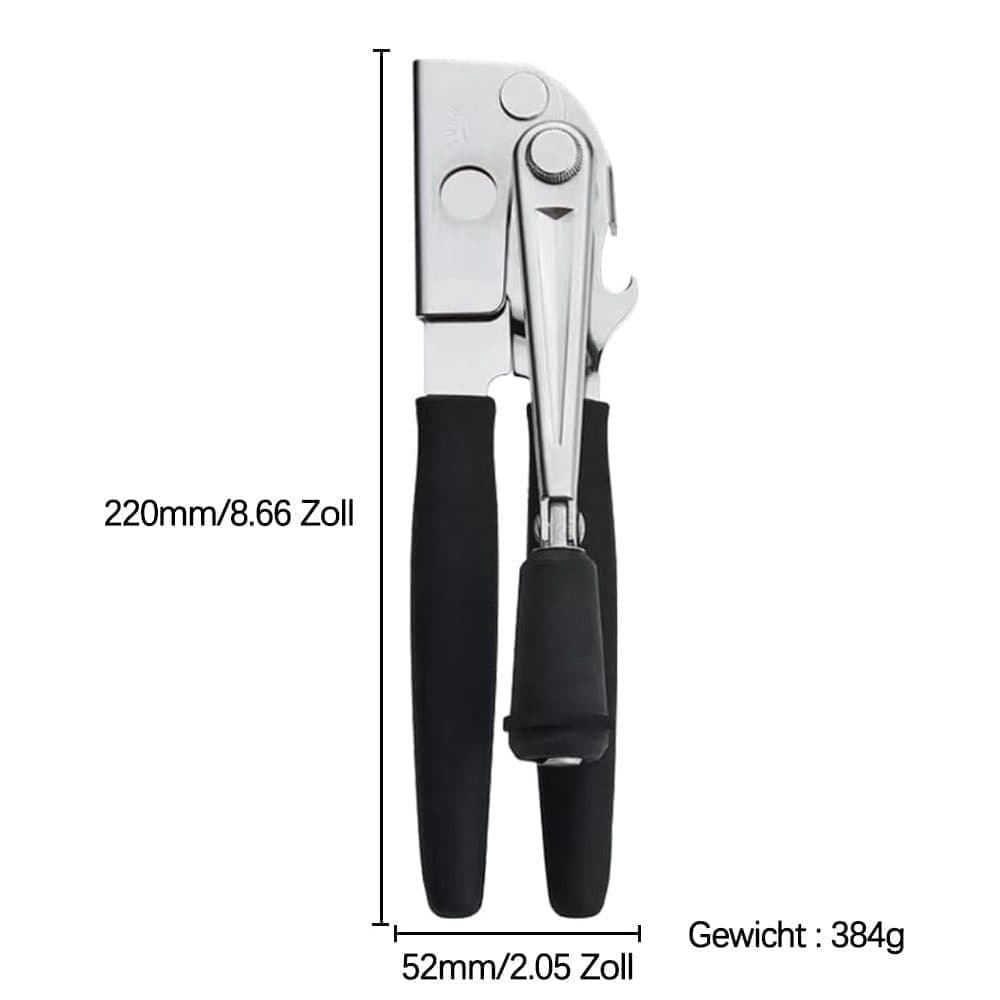 Manual Can Opener with Crank Handle, Foldable, Carbon Steel Blade, 5.2x22 cm, for Kitchen and Camping V1188-MS-325-1114