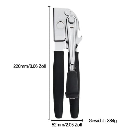 Manual Can Opener with Crank Handle, Foldable, Carbon Steel Blade, 5.2x22 cm, for Kitchen and Camping V1188-MS-325-1114