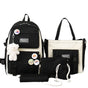 5-Piece School Backpack Set for Students and Teenagers, Black V1188-MS-325-1116