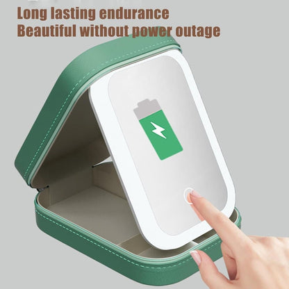 Portable Makeup Bag with LED Mirror, 3 Light Modes & Storage Compartment, Travel Cosmetic Organizer for V1188-MS-325-1119