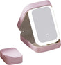 Portable Makeup Bag with LED Mirror 3 Light Modes, Travel Cosmetic Organizer for Women, Pink V1188-MS-325-1121