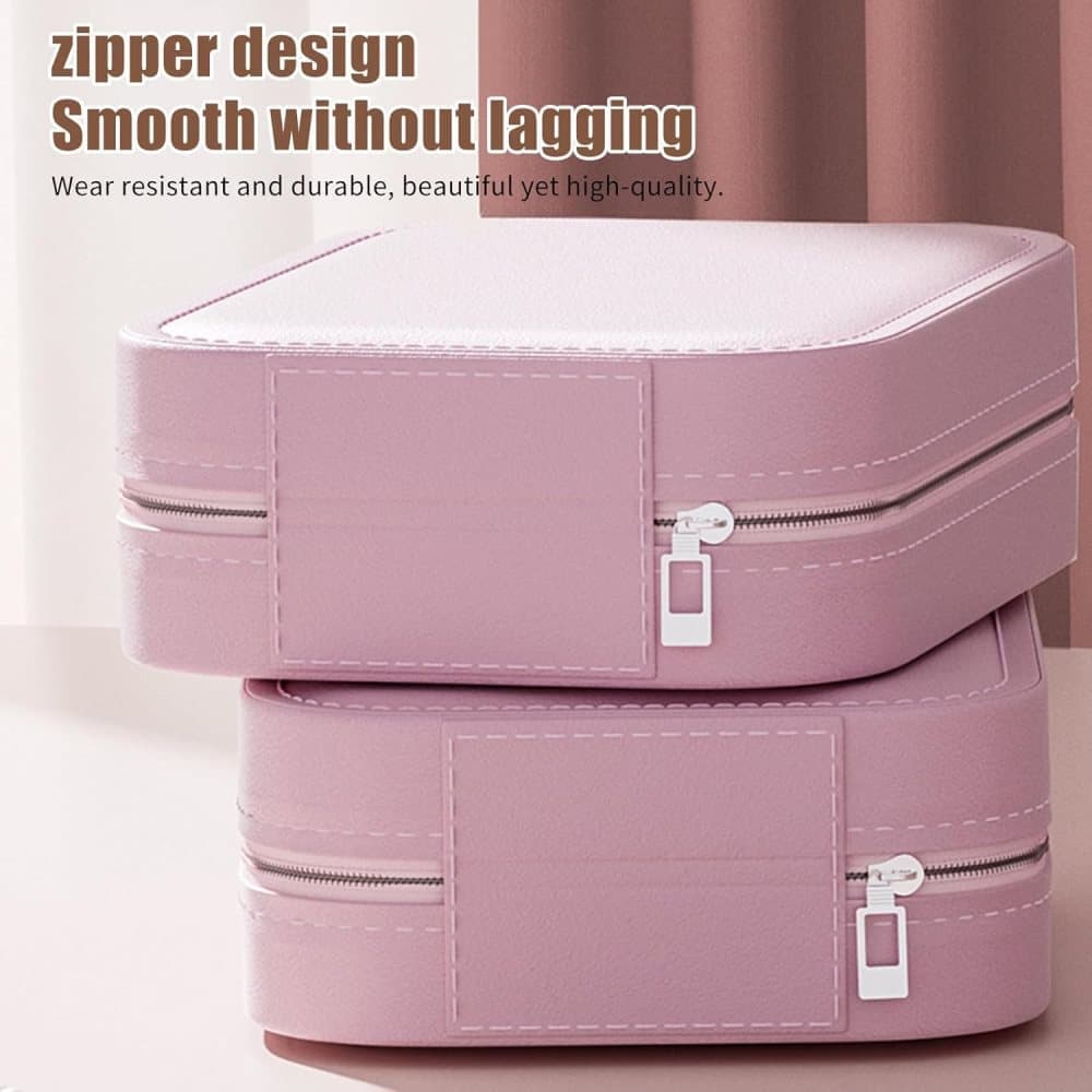 Portable Makeup Bag with LED Mirror 3 Light Modes, Travel Cosmetic Organizer for Women, Pink V1188-MS-325-1121