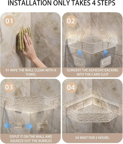 Hanging Shower Storage Shelf for Shampoo Soap and Bottles, No Drilling Bathroom Organizer V1188-MS-325-1130