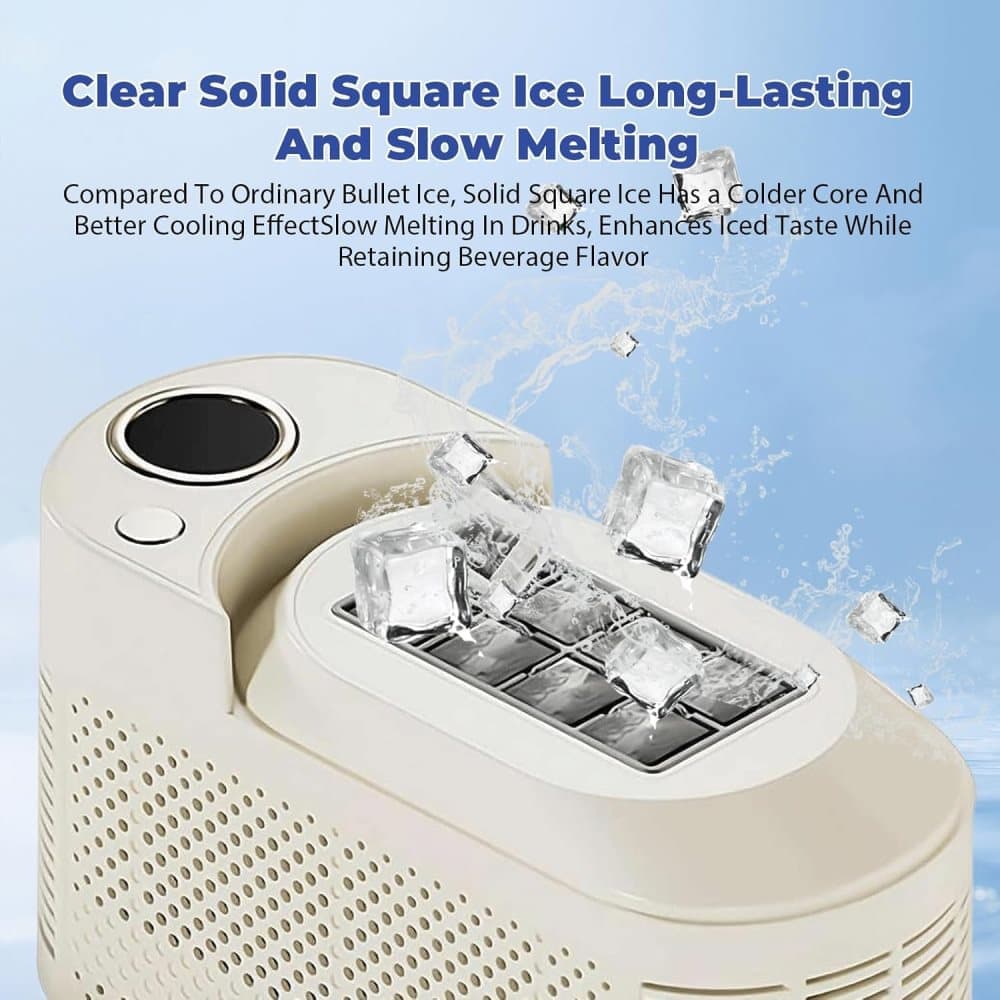 Portable Ice Machine Fast Ice Production in 10-15 Minutes Energy-Efficient Small Ice Maker with Low Noise V1188-MS-325-1134