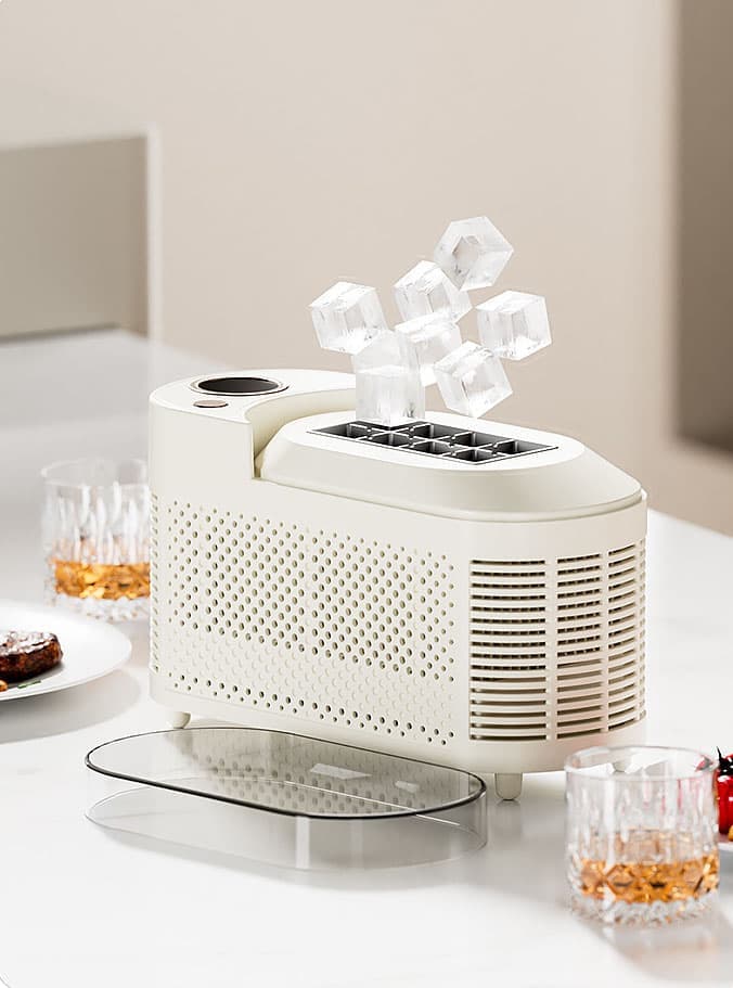 Portable Ice Machine Fast Ice Production in 10-15 Minutes Energy-Efficient Small Ice Maker with Low Noise V1188-MS-325-1134