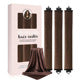 4-Piece Heat-Free Hair Curlers, Flexible Curling Rollers with Hook for Gentle Hair Care, Dark Brown V1188-MS-325-1139