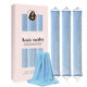 4-Piece Heat-Free Hair Curlers, Flexible No Heat Curling Rollers with Hook for Gentle Hair Care, Light Blue V1188-MS-325-1140