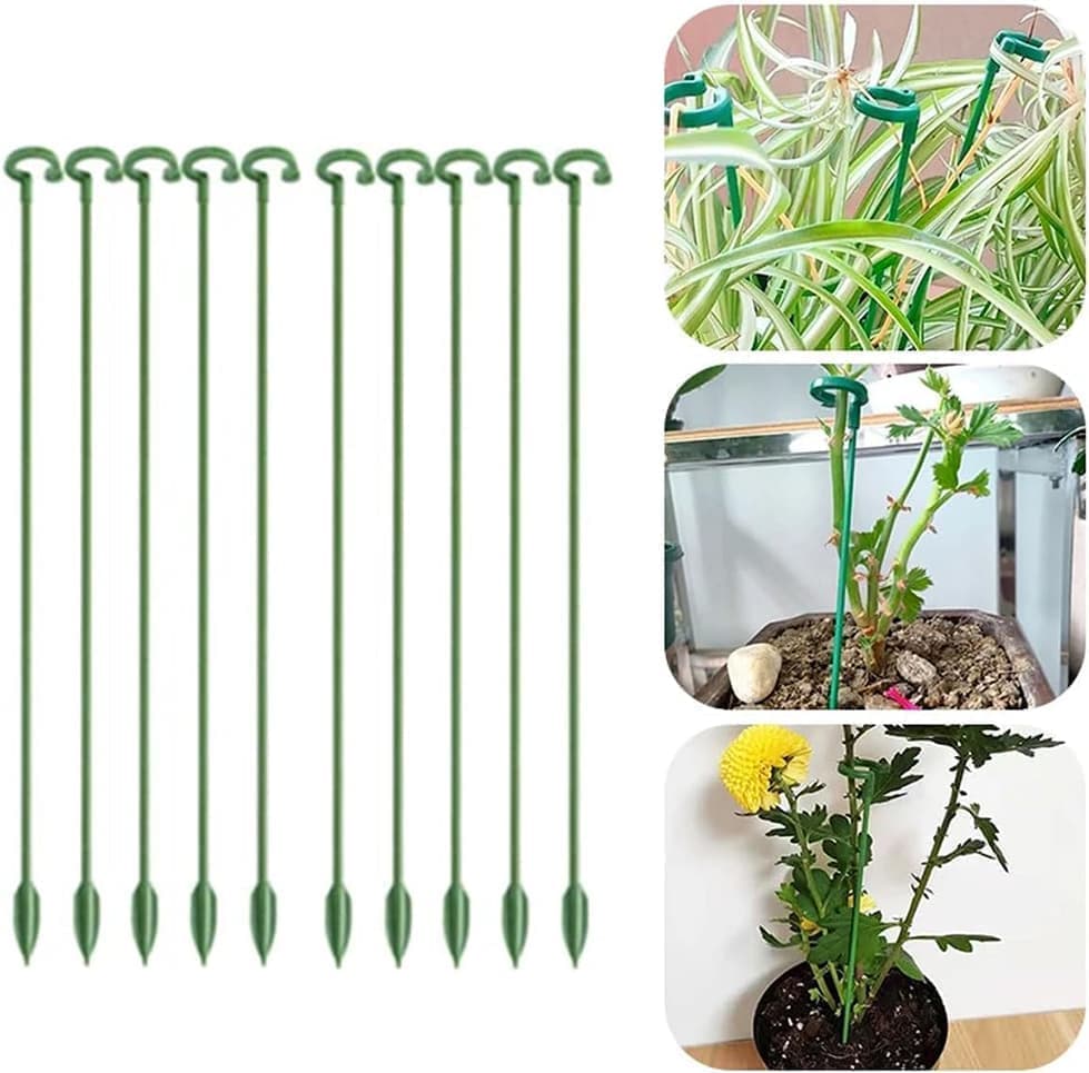 10-Pack Plant Support Flower Stakes for Potted Plants, 12 Inches V1188-MS-325-1144