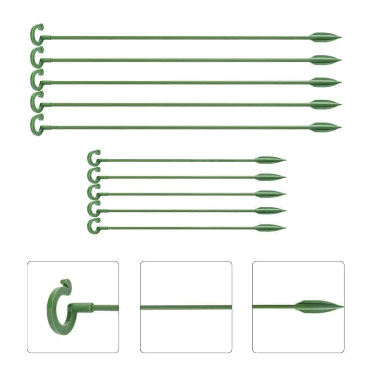 10-Pack 12-Inch Plant Support Stakes for Potted Plants, Compatible with All Brands V1188-MS-325-1145