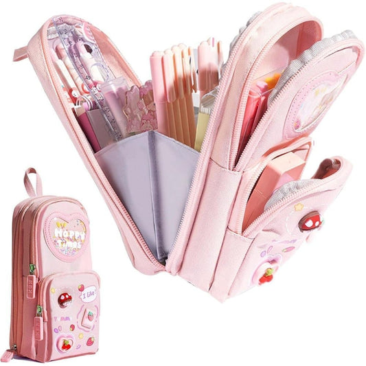 Large Capacity Pencil Case with Compartments for Students and Office, SZ3 V1188-MS-325-1149