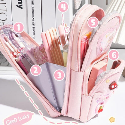 Large Capacity Pencil Case with Compartments for Students and Office, SZ3 V1188-MS-325-1149