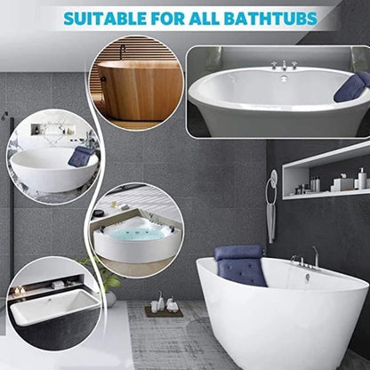 Bathtub Cushion with 7 Suction Cups, 4D Breathable Headrest for Relaxation, Compatible with Bathtubs & V1188-MS-325-1153