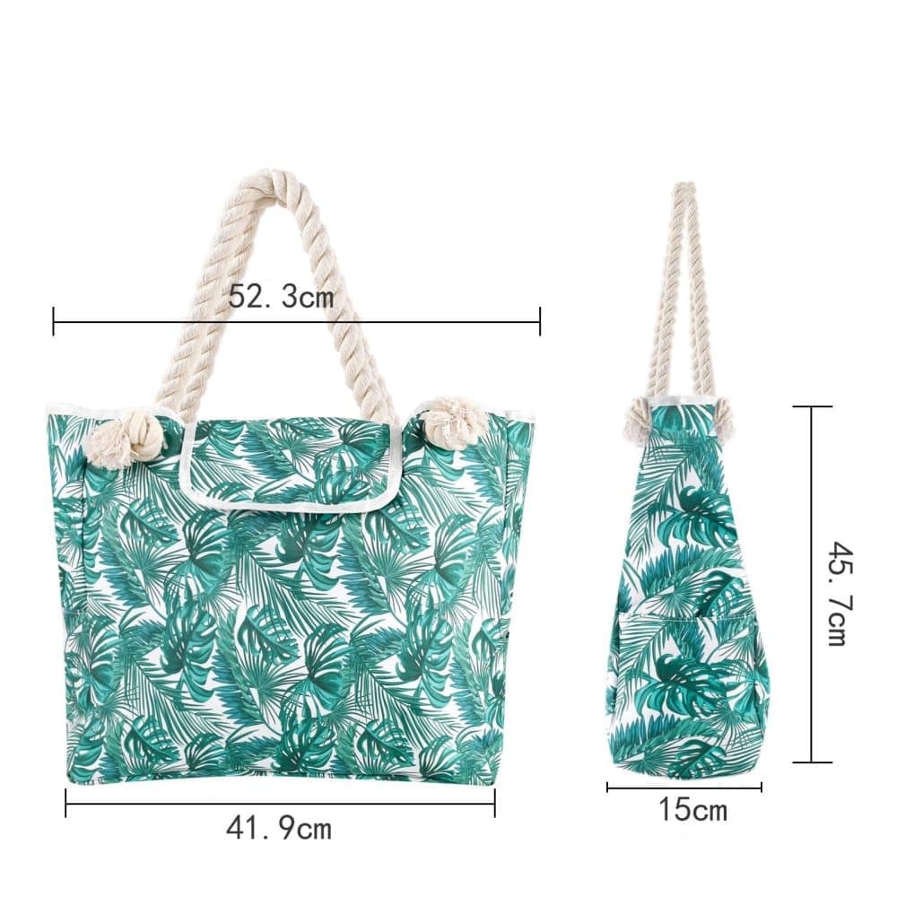 Large Beach Picnic Bag, Green V1188-MS-325-1164
