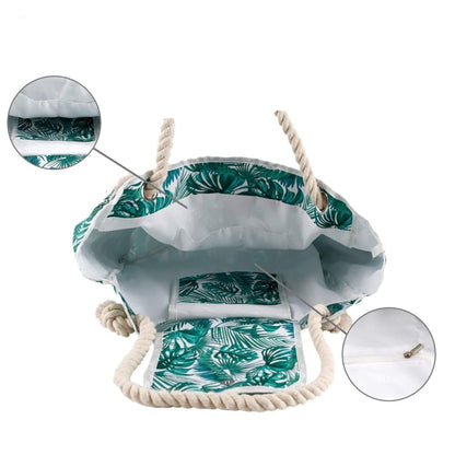 Large Beach Picnic Bag, Green V1188-MS-325-1164