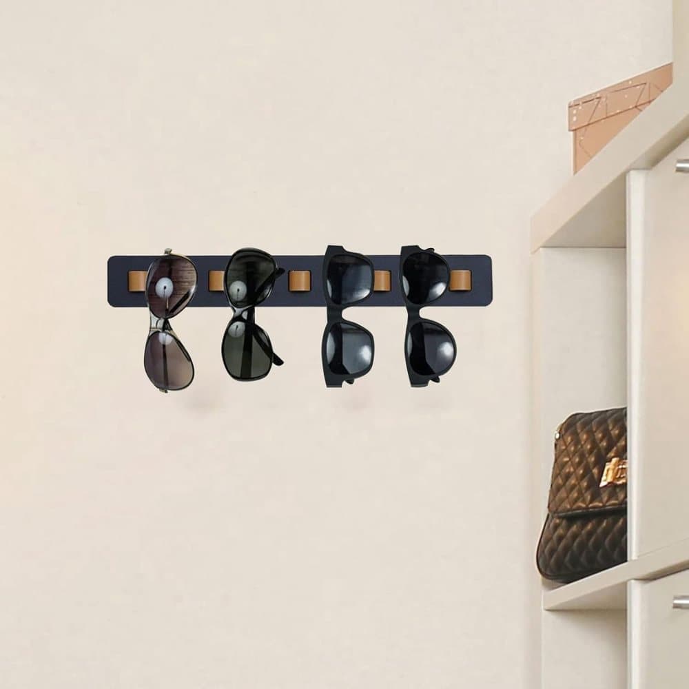 Eyeglass Holder Stand Organizer Wall Mounted for Sunglasses and Eyeglasses, Black V1188-MS-325-1167