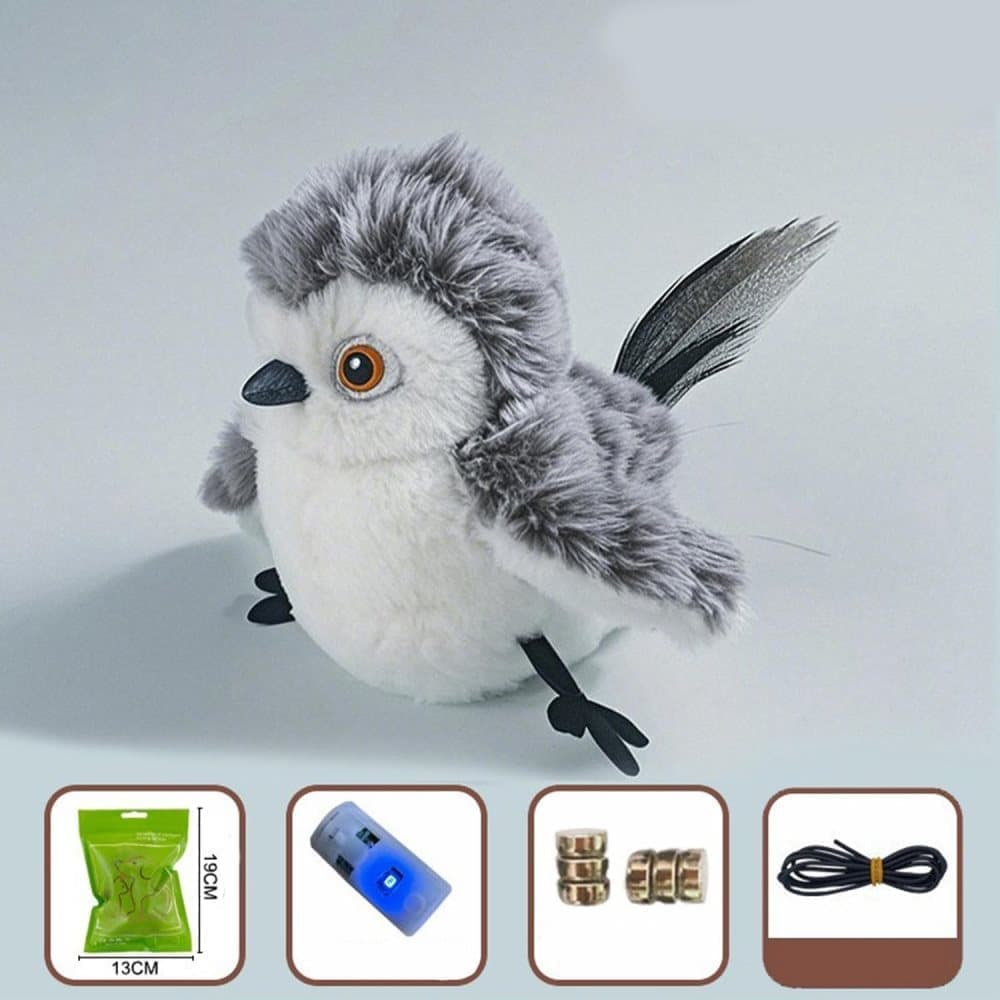 Interactive Cat Toy with Bird Movement, Catnip, and Beep Sound, Electric Smart Pet Toy, Compatible with Cats V1188-MS-325-1171