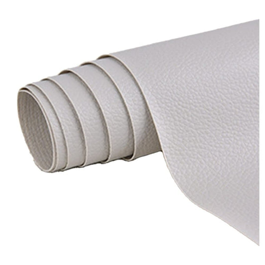 50 cm x 137 cm Self-adhesive Repair Patch for Leather Furniture, Light Gray, Compatible with Artificial V1188-MS-325-1186