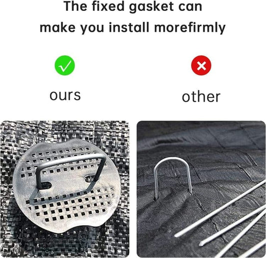 50-pack Stainless Steel U-shaped Ground Spikes for Garden and Greenhouse, Silver, 100x40x3 mm V1188-MS-325-1209