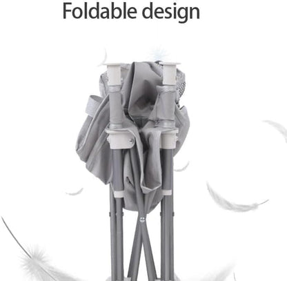 Foldable Highchair for Children with Sunshade and Removable Food Tray, Portable, Beige V1188-MS-325-1210