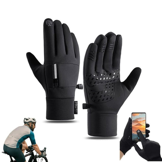 Unisex waterproof cycling gloves with touch screen function, anti-slip, wind and heat insulating, winter warm V1188-MS-325-1214