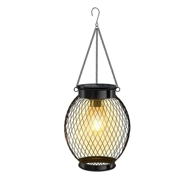 Solar Powered LED Outdoor Lantern with Solar Panel, IP65 Waterproof, for Garden Patio, Compatible with V1188-MS-325-1216