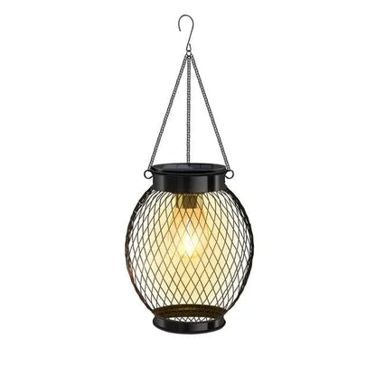 Solar Powered LED Outdoor Lantern with Solar Panel, IP65 Waterproof, for Garden Patio, Compatible with V1188-MS-325-1216