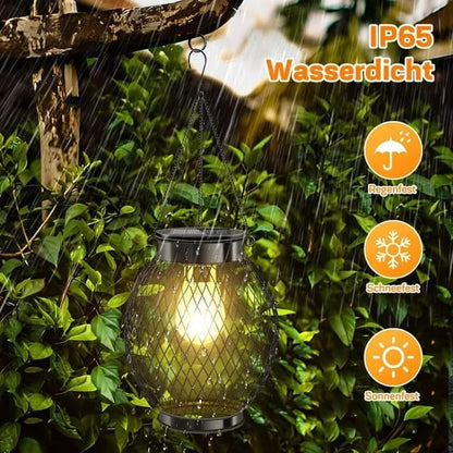 Solar Powered LED Outdoor Lantern with Solar Panel, IP65 Waterproof, for Garden Patio, Compatible with V1188-MS-325-1216