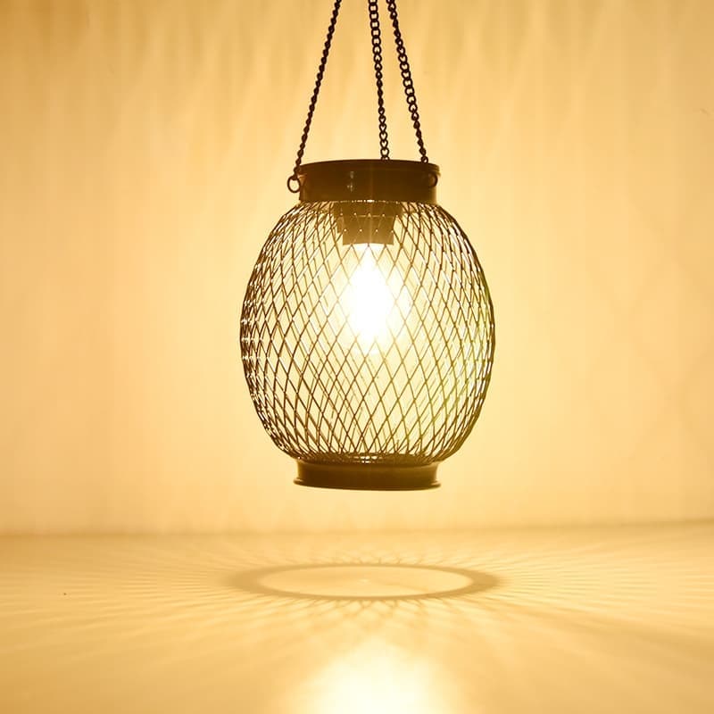 Solar Powered LED Outdoor Lantern with Solar Panel, IP65 Waterproof, for Garden Patio, Compatible with V1188-MS-325-1216