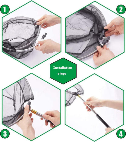 Pool Cleaning Net, 147 cm, Skimmer Net for Pool Spa and Pond V1188-MS-325-1220