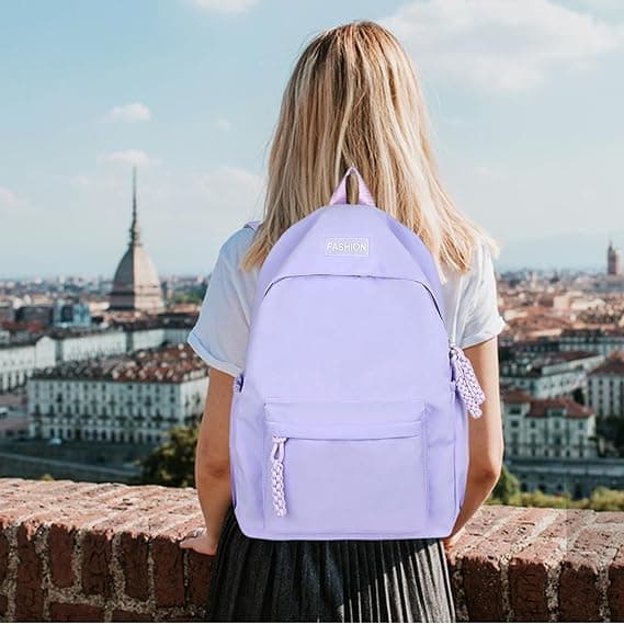 Waterproof Kids Backpack Lightweight School Travel Bag for Children, Purple V1188-MS-325-1222