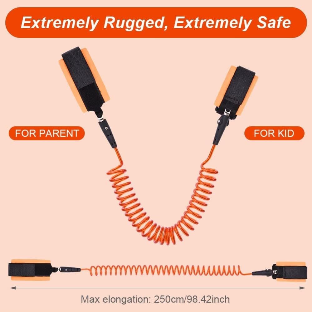 165 cm Kids Leash Wrist Harness, Compatible with All Brands, Orange V1188-MS-325-1225