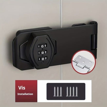 3-Digit Keyless Cabinet Lock with Knob, Durable Stainless Steel, Compatible with Wooden Boxes and Cabinets, V1188-MS-325-1226