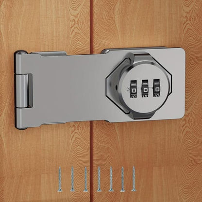 3-Digit Keyless Cabinet Lock with Knob, Durable Stainless Steel, Compatible with Wooden Boxes and Cabinets, V1188-MS-325-1227