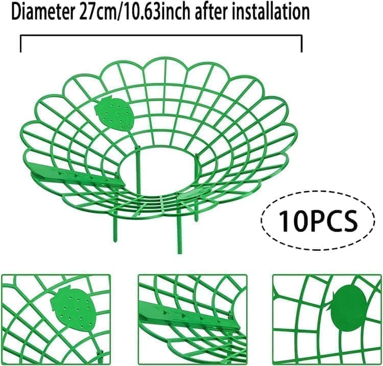 10-Pack Strawberry Holder Plant Support for Strawberries and Vegetables, 10.2 Inches V1188-MS-325-1228