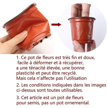 100pcs Reusable Plastic Planting Pots for Indoor and Outdoor Flower Growing, 110mm V1188-MS-325-1235