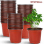 100pcs Reusable Plastic Planting Pots for Indoor and Outdoor Flower Growing, 90mm V1188-MS-325-1236