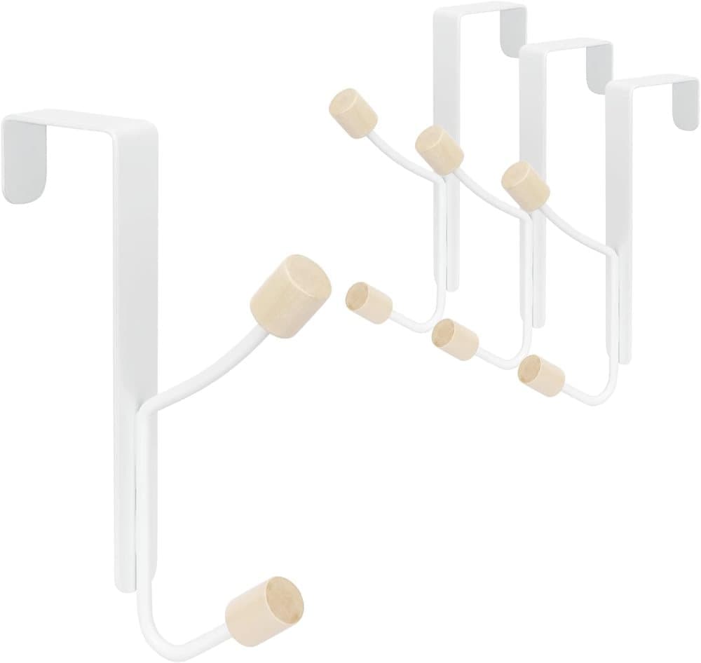 4 Pack Hanging Hooks for Doors, Single Door Hook V1188-MS-325-1237