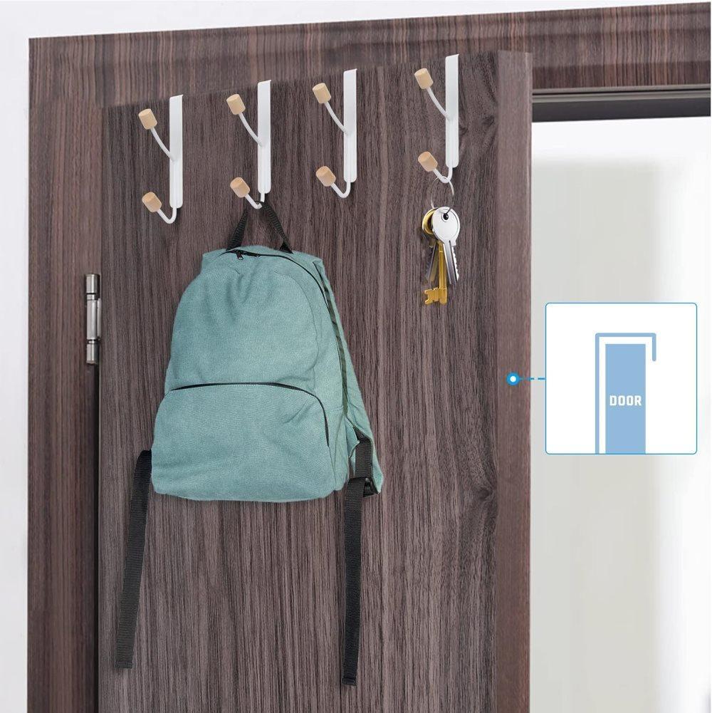 4 Pack Hanging Hooks for Doors, Single Door Hook V1188-MS-325-1237