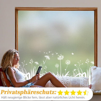 Frosted Window Film Removable Static Cling Floral Design for Kitchen Privacy, 44.5 x 200 cm V1188-MS-325-1238
