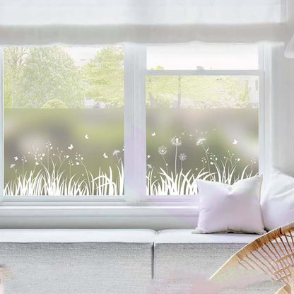 Frosted Window Film Removable Static Cling Floral Design for Kitchen Privacy, 44.5 x 200 cm V1188-MS-325-1238