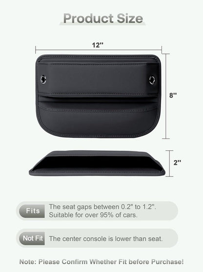 2-Pack Universal Car Storage Leather Bags, Brown/Black, Compatible with All Vehicles V1188-MS-325-1239