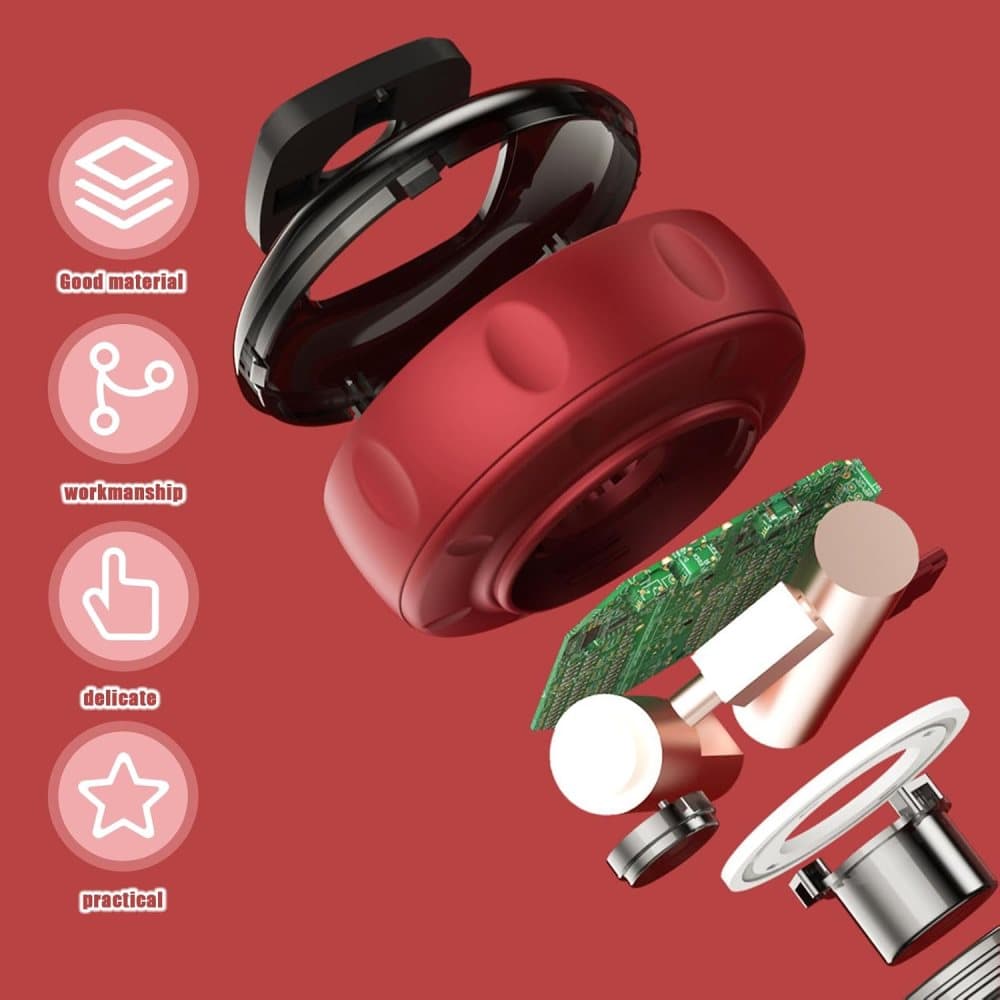 12-Speed Electric Cupping Therapy Machine Vacuum Massager Set, Red V1188-MS-325-1242