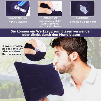 2-Pack Inflatable Travel Pillow, Compact Headrest Pillow for Camping and Travel, , SZ2 V1188-MS-325-1244