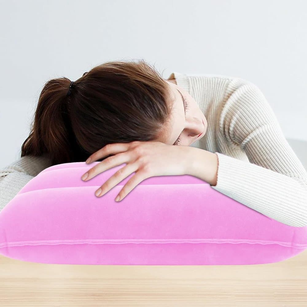 Inflatable Travel Pillow 2-Pack, Compact Headrest Pillow for Camping and Travel, Portable, SZ4 V1188-MS-325-1245
