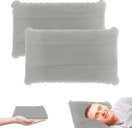 2-Pack Inflatable Travel Pillow, Compact Headrest Pillow for Camping and Travel, SZ1 V1188-MS-325-1246