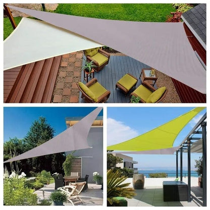 3.6x3.6x3.6m Waterproof Outdoor Triangular Sun Sail UV Protective Shade Net for Camping Garden Terrace and V1188-MS-325-1248