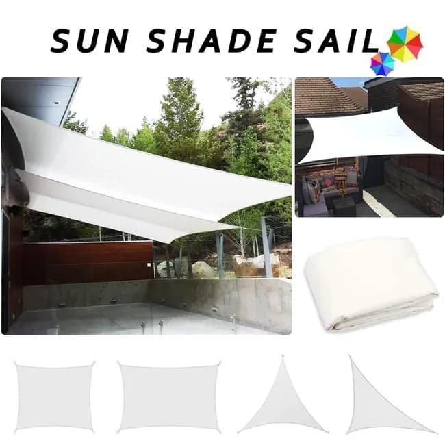 5x5x5m Waterproof Outdoor Triangular Sun Sail UV Protective Shade Net for Camping Garden Terrace and Pool, V1188-MS-325-1253
